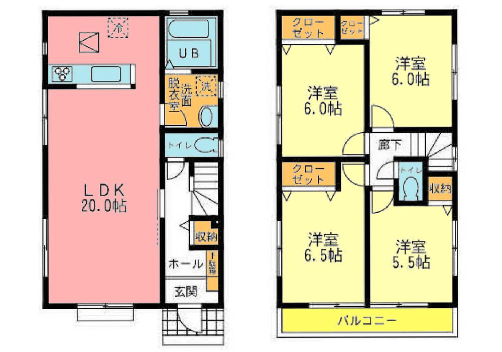 Floor plan. (5), Price 31,800,000 yen, 4LDK, Land area 106.86 sq m , Building area 99.36 sq m