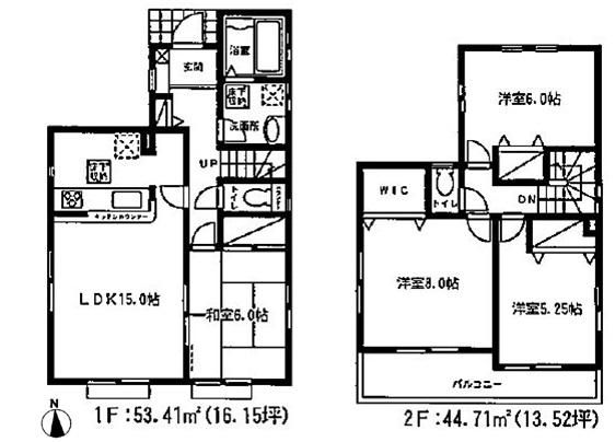 Floor plan. 37,800,000 yen, 4LDK, Land area 125.15 sq m , Building area 98.12 sq m