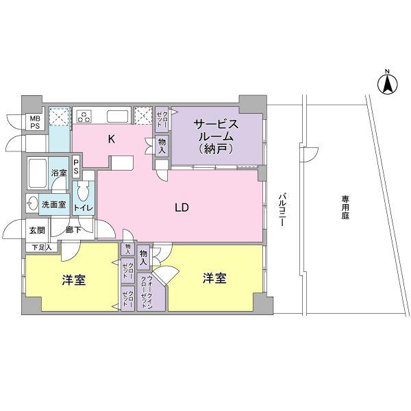 Floor plan. 2LDK+S, Price 27,900,000 yen, Footprint 70.2 sq m , Balcony area 11.22 sq m Floor.