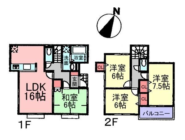 Floor plan. (8 Building), Price 33,800,000 yen, 4LDK, Land area 125.17 sq m , Building area 96.05 sq m