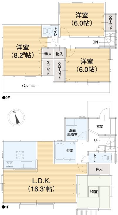 Floor plan. 40,800,000 yen, 4LDK, Land area 149.87 sq m , Building area 98.54 sq m floor plan