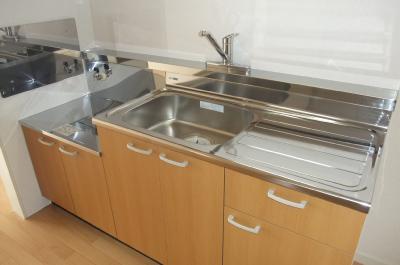 Kitchen. Kitchen is clean of the street is also seen