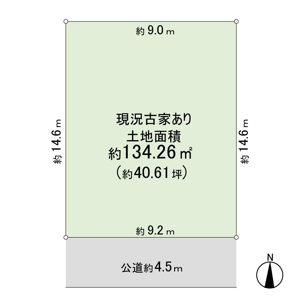 Compartment figure. Land price 23 million yen, Land area 134.26 sq m