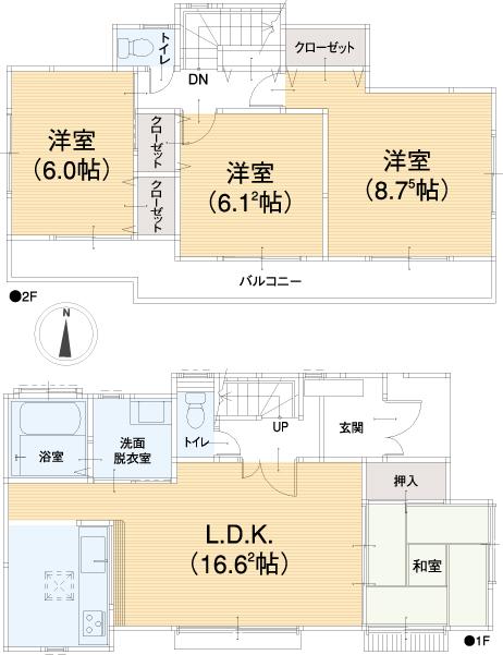 Floor plan. 32,800,000 yen, 4LDK, Land area 125.11 sq m , Building area 97.49 sq m reference plan