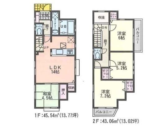 Floor plan. 29,800,000 yen, 4LDK, Land area 131.48 sq m , Building area 88.6 sq m floor plan