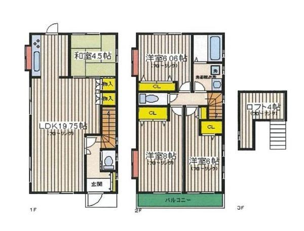 Floor plan. 37,800,000 yen, 4LDK, Land area 100.72 sq m , Building area 99.37 sq m
