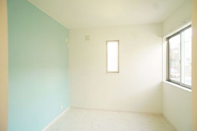 Other room space. A pale blue color also like even a girl in a boy accent wall!