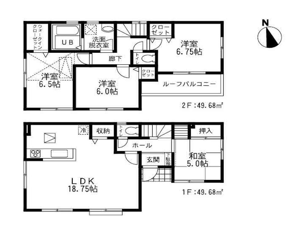 Floor plan. (4), Price 30,800,000 yen, 4LDK+S, Land area 93.97 sq m , Building area 99.36 sq m
