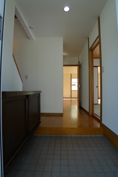 Entrance. There are shoe box.