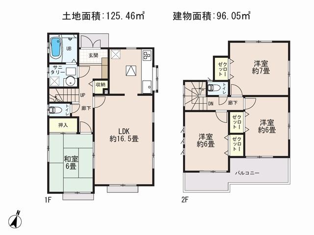 Floor plan. 35,800,000 yen, 4LDK, Land area 125.46 sq m , Priority to the present situation is if it is different from the building area 96.05 sq m drawings