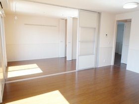 Living and room. Spacious space if you open the sliding door