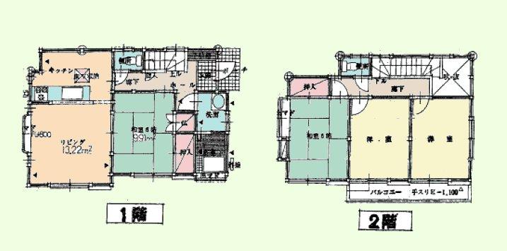 Floor plan. 21.5 million yen, 4LDK, Land area 100.08 sq m , Building area 87.17 sq m
