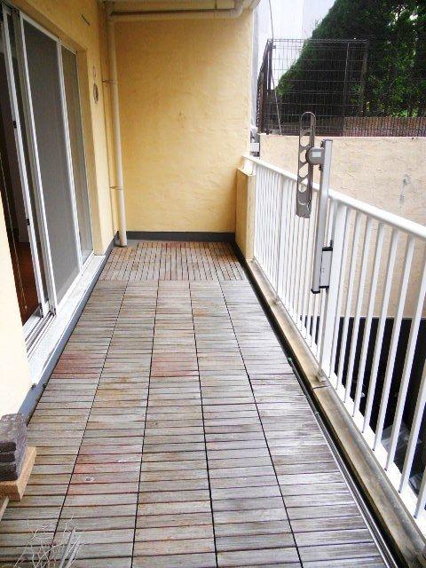 Balcony. Stylish balcony space