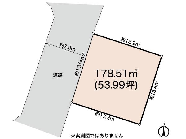 Compartment figure. Land price 35,780,000 yen, It is a land area 178.51 sq m compartment view.