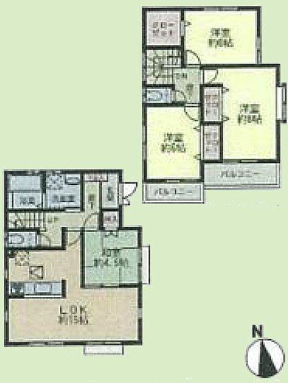 Floor plan. (25 Building), Price 34,800,000 yen, 4LDK, Land area 125.7 sq m , Building area 96.05 sq m