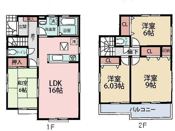 Floor plan. (4 Building), Price 30,800,000 yen, 4LDK, Land area 125.19 sq m , Building area 99.77 sq m