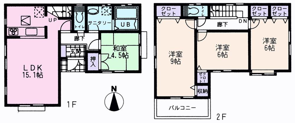 Floor plan. (11 Building), Price 37,800,000 yen, 4LDK, Land area 125.48 sq m , Building area 96.04 sq m