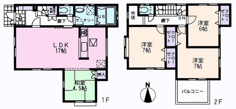 Floor plan. (16 Building), Price 36,800,000 yen, 4LDK, Land area 131.06 sq m , Building area 97.3 sq m