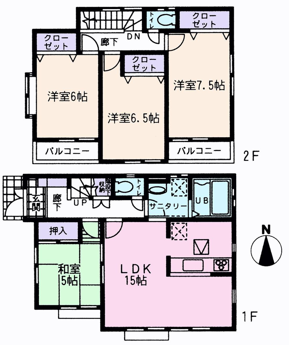 Floor plan. (17 Building), Price 36,800,000 yen, 4LDK, Land area 126.76 sq m , Building area 96.05 sq m