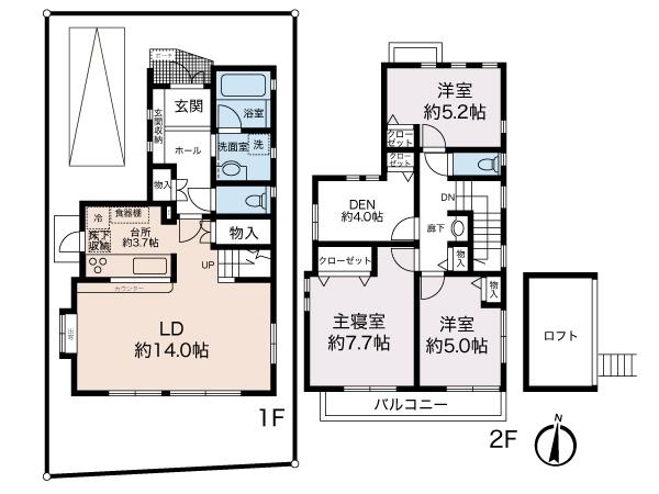 Floor plan. 39,900,000 yen, 3LDK + S (storeroom), Land area 100.03 sq m , Building area 96.06 sq m