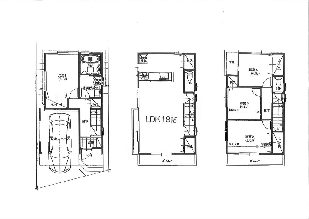 Floor plan. 28,900,000 yen, 4LDK, Land area 97.49 sq m , Building area 98.92 sq m 4LDK, LDK18 Pledge