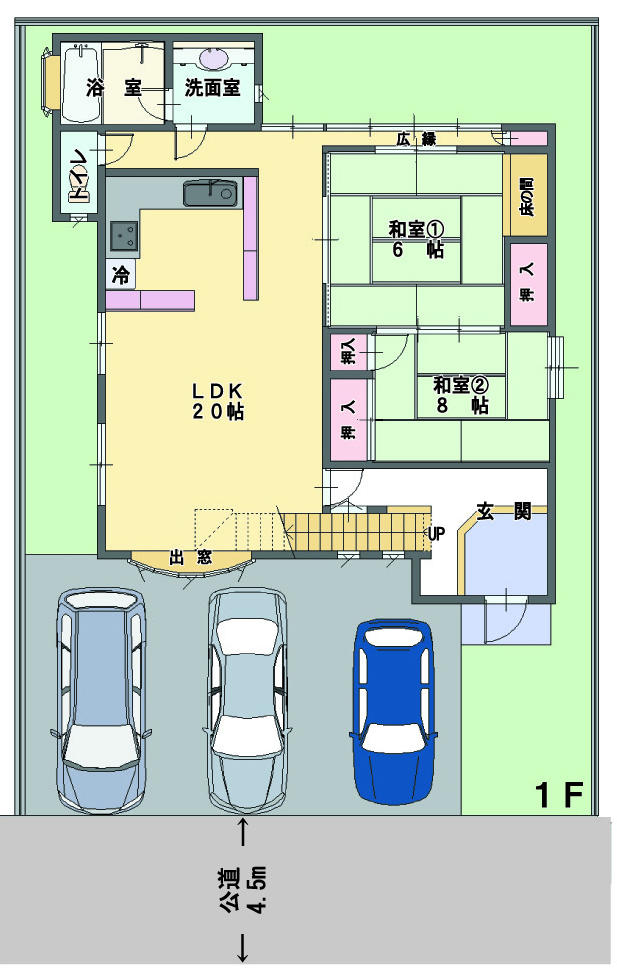Floor plan. 46,800,000 yen, 5LDK, Land area 178.57 sq m , Building area 161.19 sq m 1 floor