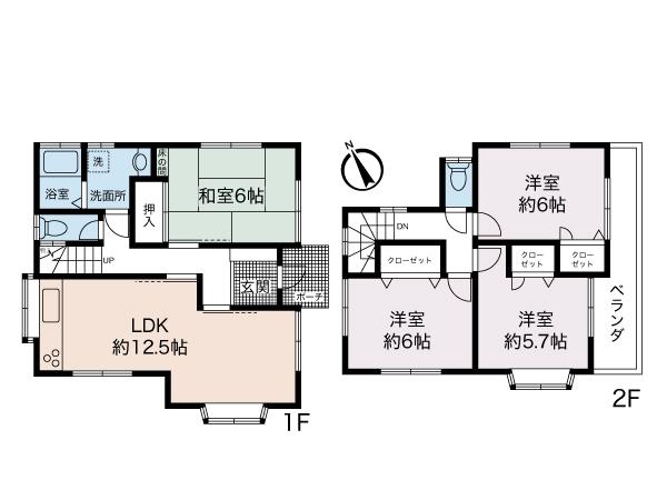 Floor plan. 27,900,000 yen, 4LDK, Land area 101.66 sq m , Building area 88.41 sq m