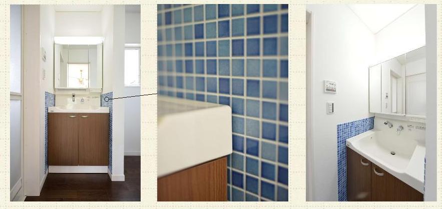 Other Equipment. The same specifications photo) washstand side Ashiraimashita mosaic tile so as not to cold impression