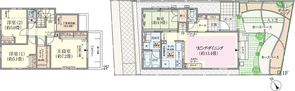 Floor plan. (57 Building), Price TBD , 4LDK, Land area 126.14 sq m , Building area 93.49 sq m