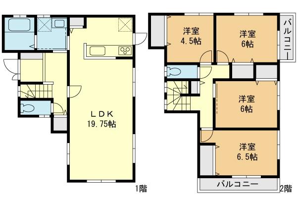 Floor plan. 37,800,000 yen, 4LDK, Land area 128.56 sq m , Building area 102.69 sq m floor plan
