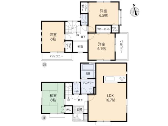 Floor plan. 37,800,000 yen, 4LDK, Land area 103.21 sq m , Building area 95.84 sq m floor plan