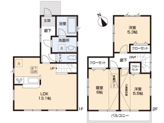 Floor plan. 22,800,000 yen, 3LDK, Land area 91.44 sq m , Building area 71.28 sq m floor plan