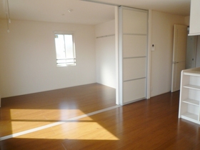 Living and room. In spacious space if you open the sliding door