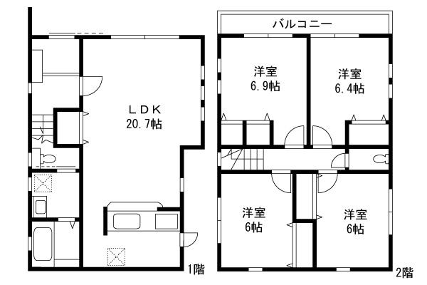 Floor plan. 38,300,000 yen, 4LDK, Land area 132.45 sq m , Building area 100.84 sq m