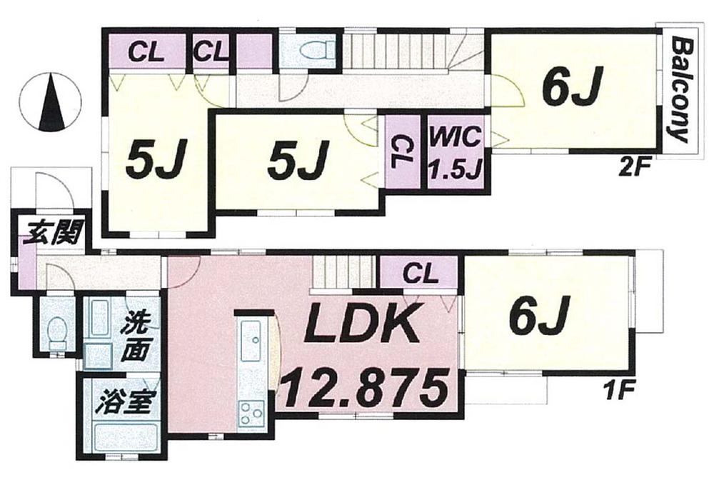 Floor plan. 35,800,000 yen, 4LDK, Land area 145.93 sq m , Building area 89.63 sq m