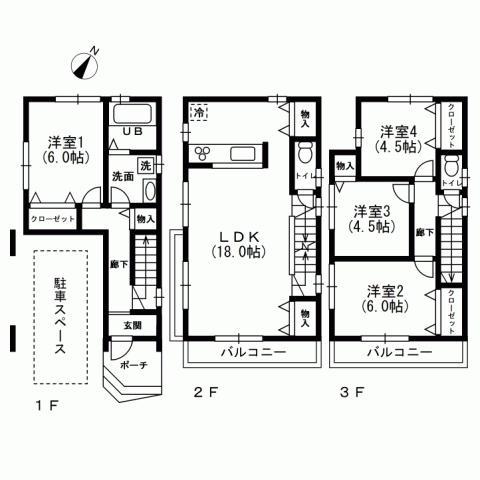 Floor plan. 28,900,000 yen, 4LDK, Land area 97.49 sq m , Building area 111.37 sq m floor plan