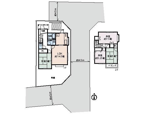 Floor plan. 24,800,000 yen, 4LDK, Land area 112.4 sq m , Building area 89.43 sq m