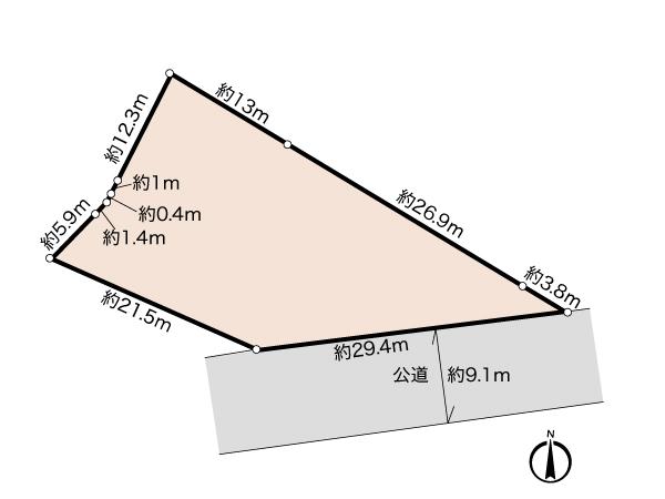 Compartment figure. Land price 110 million yen, Land area 597 sq m site area of ​​about 180 square meters!