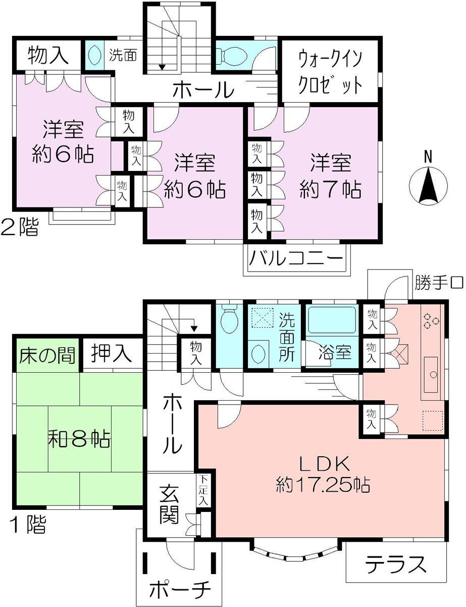 Floor plan. 32 million yen, 4LDK, Land area 205.79 sq m , Building area 121.72 sq m