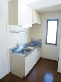 Kitchen. Convenient small window with the lighting and ventilation