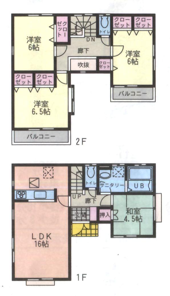 Floor plan. (10 Building), Price 37,800,000 yen, 4LDK, Land area 125.49 sq m , Building area 96.05 sq m