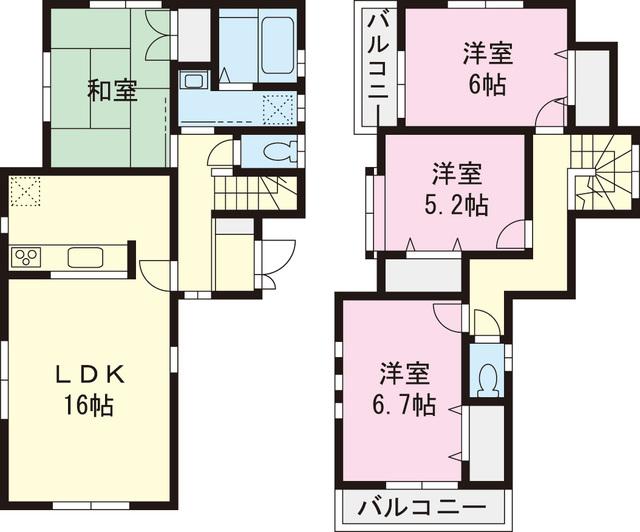 Floor plan. 34,800,000 yen, 4LDK, Land area 101.62 sq m , Building area 96.05 sq m