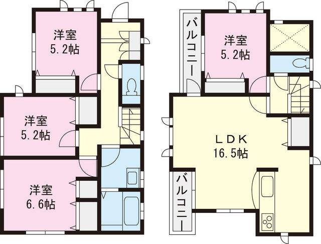 Floor plan. 44,958,000 yen, 4LDK, Land area 110.71 sq m , Building area 93.77 sq m