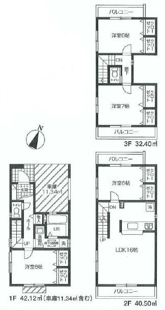 Floor plan. 33,800,000 yen, 4LDK, Land area 68.95 sq m , Building area 115.02 sq m