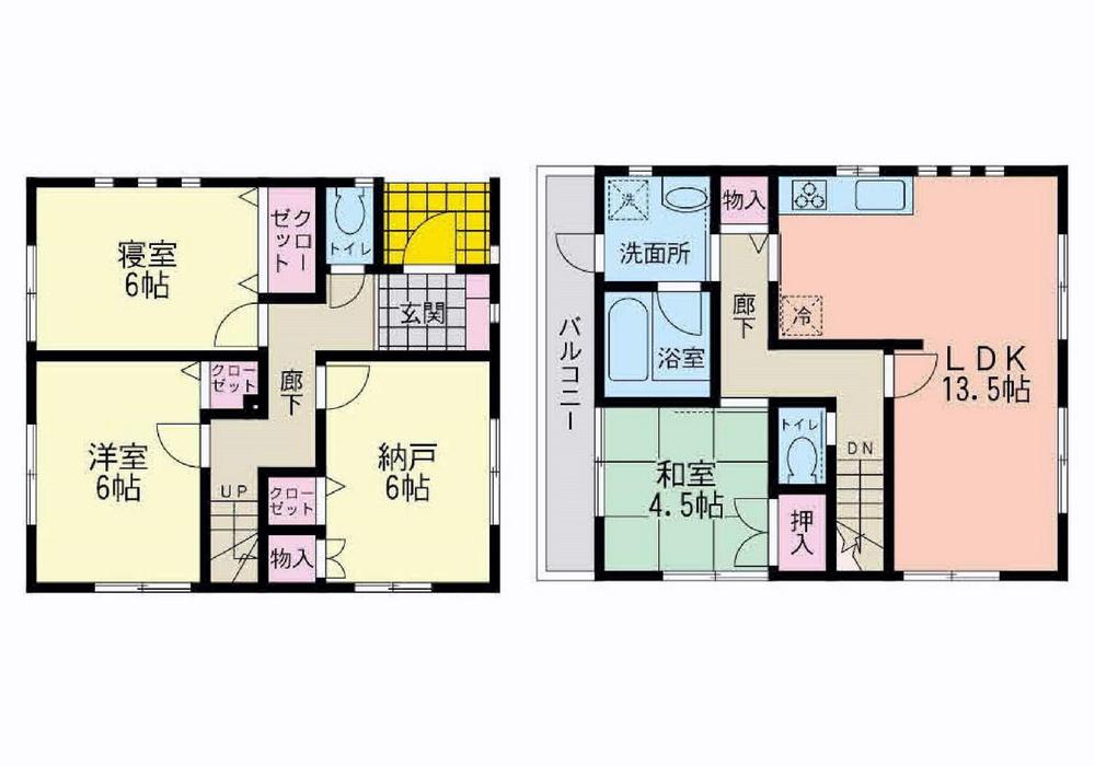 Floor plan. (5), Price 32,800,000 yen, 3LDK+S, Land area 79.98 sq m , Building area 88.29 sq m