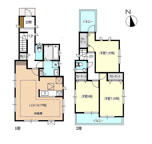 Floor plan. (11 Building), Price 42,800,000 yen, 3LDK, Land area 125.29 sq m , Building area 94.6 sq m