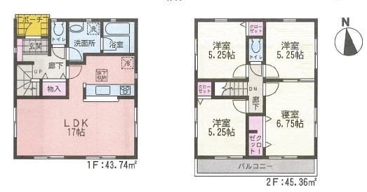 Floor plan. 30,800,000 yen, 4LDK, Land area 93.2 sq m , Building area 89.1 sq m