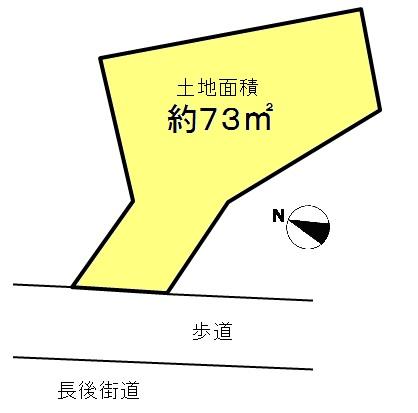Compartment figure. Land price 18,800,000 yen, Land area 73 sq m