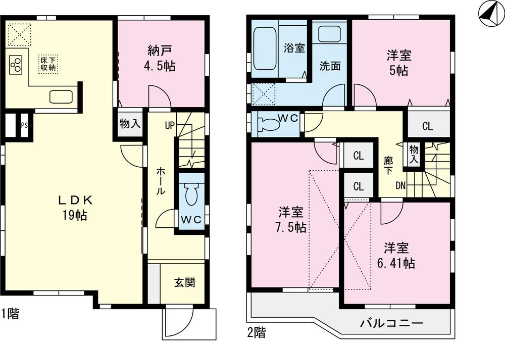 Floor plan. 39,800,000 yen, 4LDK, Land area 100.06 sq m , Building area 100.16 sq m