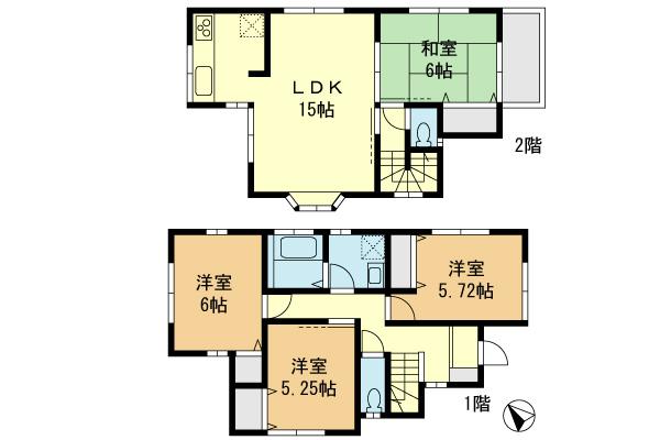 Building plan example (floor plan). «Building plan example» Building Price: 16 million yen, Building area: 90.89 sq m